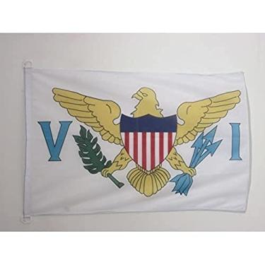 Imagem de AZ FLAG Bandeira náutica das Ilhas Virgens dos Estados Unidos 18" x 12" - Bandeiras de ilhas Virgens 30 x 45 cm - Faixa 12x18 polegadas para barco