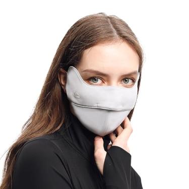 Imagem de OHGOLF Máscara Facial De Proteção Solar Fps 50+ Anti-Uv Feminina, Máscara De Verão Refrescante E Respirável Para O Rosto Slf5M040T Cinza