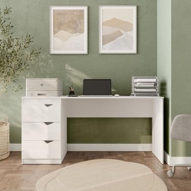 Imagem de Escrivaninha 3 Gavetas 77cm X 163cm Porto Branco