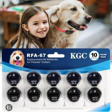 Imagem de Baterias de coleira para cães KGC RFA-67 6V de substituição x10 para P