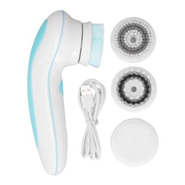 Imagem de Zhjvihx Limpador Facial Elétrico, 4 Pincéis Poros de Poro de Limpeza Profunda Escova de Cabelo Macio Pincel de Limpeza Facial para Casa