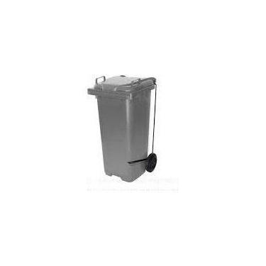 Imagem de Kit 2 Contentor Plástico Lixeira Gari 240l Com Pedal Em Aço - Higipack