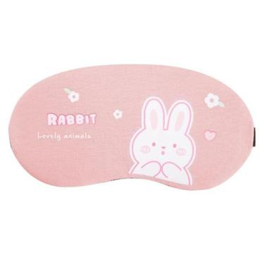 Imagem de Máscara de dormir com design de desenho animado de coelho fofo em algo