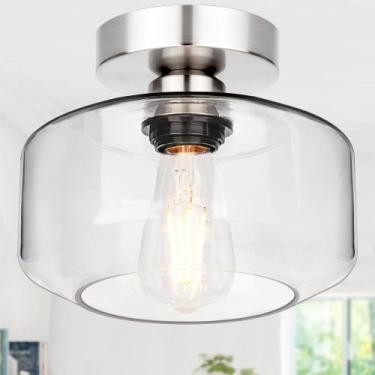 Imagem de Luz de teto Lynnoland Industrial Semi Flush Mount LED 900lm