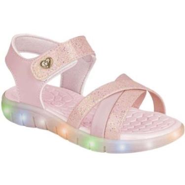 Imagem de Sandália Infantil Kidy Wave Light Led Meninas Luz Pisca Leve-Feminino