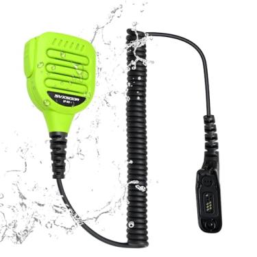 Imagem de Microfone de alto-falante de ombro para rádios Motorola APX e XPR Series - compatível com APX6000/7000/8000, XPR7350e/7550e/7580e, design PTT durável (verde)