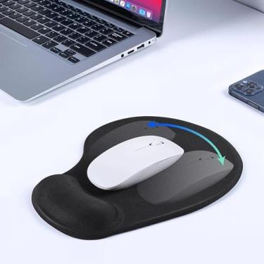 Imagem de Mouse pad com descanso de pulso, mouse pad ergonômico com suporte de pulso de gel, superfície lisa e base de poliuretano antiderrapante para alívio da dor, computador, laptop, escritório e casa
