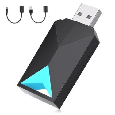 Imagem de Adaptador CarPlay sem fio para OEM com fio Carplay/Android Auto para conexão sem fio Plug and Play, WiFi de 5 GHz, baixa latência, mantém o controle original, serve para carros de 2016+ e iPhone iOS