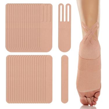 Imagem de 40un Conjunto de Fitas Cinesiologia Pés, Fitas Cinesiologia Respiráveis Pré-Cortadas para Arco e Sola do Pé para Botas e Sapatos Sociais Proporcionando Suporte Duradouro(Cor Pele)