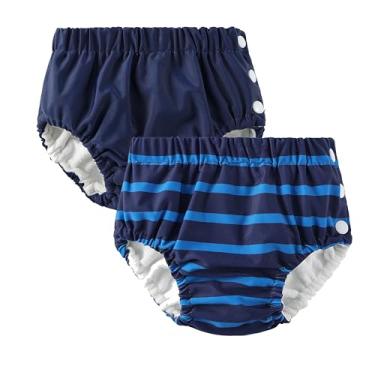 Imagem de Sweegentle Pacote com 2 fraldas de natação reutilizáveis para bebês, calças laváveis, aulas de natação para meninos e meninas