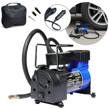 Imagem de Mini Compressor de Ar Automotivo 12V Portátil 150 Psi 3 Bicos 35L/min Azul Importway Iwmca004az