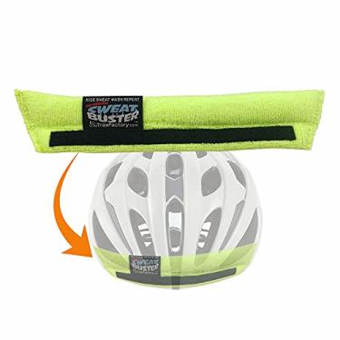 Imagem de Capacete de moto com busto de suor – evita gotejamento de suor, mantém você mais fresco, conforto premium, integração simples do capacete e remoção rápida para lavagem. Mountain Biking, Road Biking ou qualquer ciclismo., Neon Green, Single