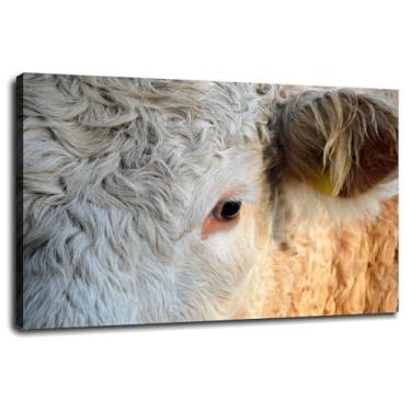 Imagem de Beef Wall Art 1 Nature Canvas Prints Pôster de animal para casa conjunto de 1 decorações com moldura 30,48 cm x 20,32 cm
