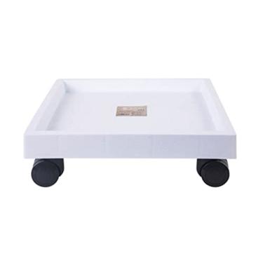 Imagem de Organizador de plantas com roda, vaso quadrado de plástico para plantas, carrinho de plantas, motor, zorra de jardim, vaso de flores, suporte sobre rodas, vaso de plantas