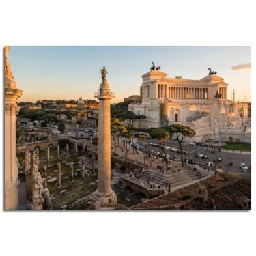 Imagem de Arte de parede da cidade de Roma Impressão em tela antiga Pôster de história para casa conjunto de 1 decorações não ramificadas 30,5 x 20,3 cm