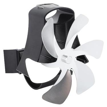 Imagem de aqxreight Ventilador de Fogão Movido a Calor para Montagem Em Parede Com ímã de 6 Lâminas Ventilador de Lareira Instalação Magnética para Queimadores de Toras de Madeira Preto de Ar Com Duração de