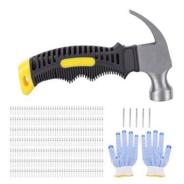 Imagem de Generic 500 Pregos Sem Costura de Linha de rodapé de Cabeça Dupla, Pregos de 2 Lados de Aço Revestido de Zinco Com 5 Ferramentas de Manga, para Painéis de Parede e Acabamento de rodapé