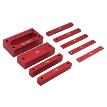Imagem de Amagogo Conjunto de Blocos de Ajuste de Altura, Barra de Ajuste Profissional Vermelha Premium, Versátil, Leve e de Alto Desempenho para Marcenaria