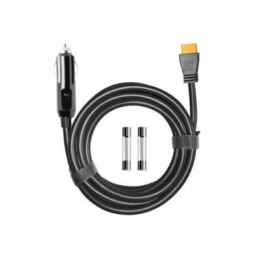 Imagem de Naubluvo Cabo de carregamento de carro 3M (3 pés) 12 V/24 V para conector XT60, carregador de isqueiro de 14 AWG, compatível com Anker SOLIX C300/C1000/F2000, EcoFlow Delta 2, estação de energia