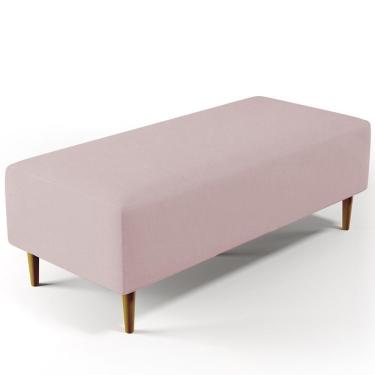 Imagem de Puff Sala De Estar Bali W01 Pés Palito 120x50 Cm Suede Rosê