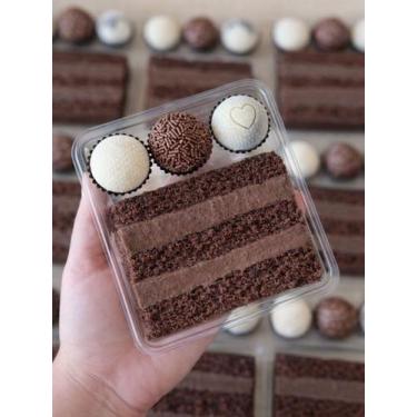 Imagem de Embalagem Kit Festa Fatias Bolo + 3 Doces 25un Transparente - Não info