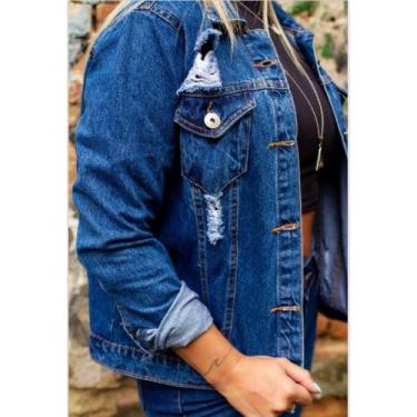 Imagem de Jaqueta Jeans Feminina Tamanho P  - Jaqueta Jeans Nexo