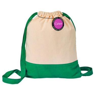 Imagem de Mochila tipo Saco Gym Sack 35x43cm em Algodão com Alças Sack TopGet , 
