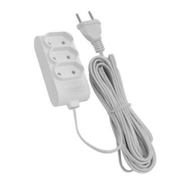 Imagem de Extensao Eletrica Smart 3m - 2p+t 10a - 3 Tomadas - Branca - Fame