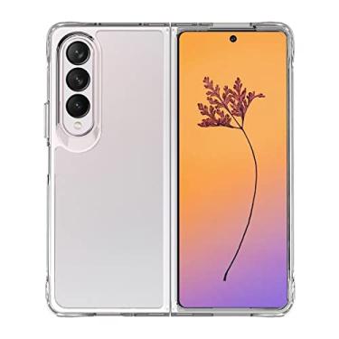Imagem de Estojo dobrável transparente fino antiderrapante para Samsung Galaxy Z Fold 4 5G Fold4 Fold3 Fold 3 Capa antiderrapante para celular, transparente, para Samsung Z Fold 3