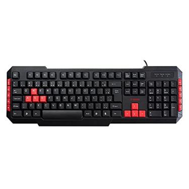 Imagem de Teclado Gamer Tgaming Com Teclas Multimídia ABNT2 Goldentec Preto/Vermelho