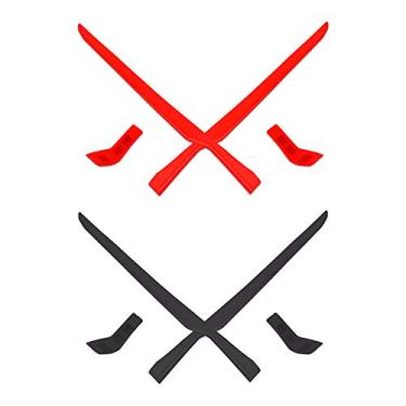 Imagem de Mryok 2 pares de kits de substituição para óculos Oakley Mainlink OO9264 / Mainlink XL OO9264 / Mainlink MNP OX8128 - vermelho e preto