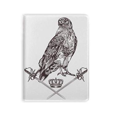 Imagem de Diário de capa macia com estampa de espada de águia com estampa de animal barroco