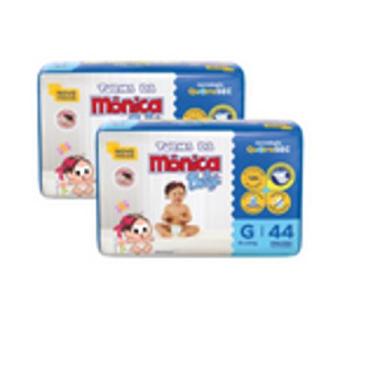 Imagem de Fralda Turma da Mônica Baby Qu4troSec tam. G  - 7 a 11kg - Kit 02 paco