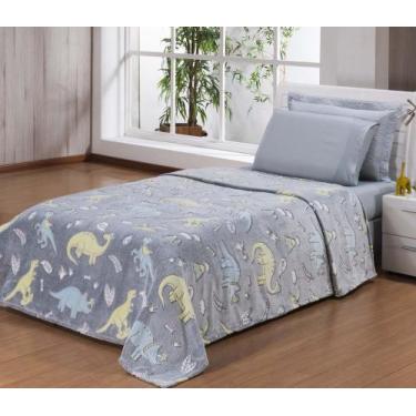 Imagem de Cobertor INFANTIL estampado BRILHA NO ESCURO manta flannel  - SAFIRA E