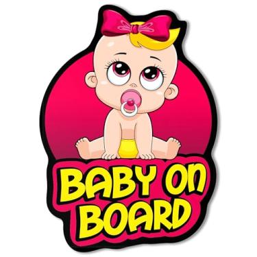 Imagem de SkinoEu® Pacote com 1 adesivo refletivo de vinil bebê a bordo segurança infantil adesivo de carro janela de carro filme refletivo autoadesivo sinais de aviso B 28