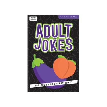 Imagem de Gift Republic Adult Jokes – 100 Rude and Cheeky Joke Cards for Grown-Ups – Risqué One-Liners and Naughty Punchlines – Over 18s Only – Funny Gift for Adults