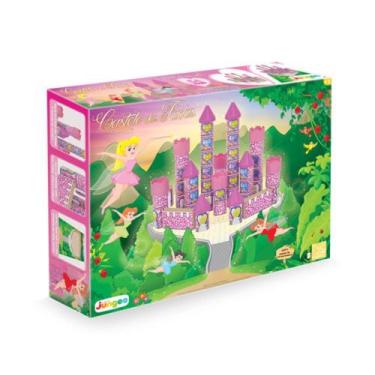 Imagem de Blocos De Madeira Castelo Para Fadinha 54 Peças - Junges