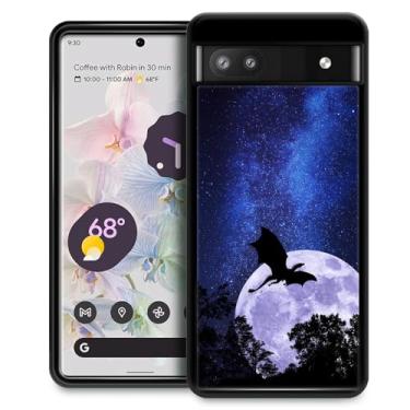 Imagem de CARLOCA Compatível com Google Pixel 6A, Dragon Forest Moon Pattern Ultra Protection à prova de choque silicone macio TPU antiderrapante traseira para Google Pixel 6A