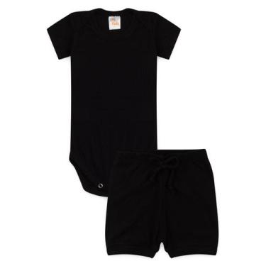 Imagem de Conjunto Canelado Light Curto - Preto - Ame Kids, 2