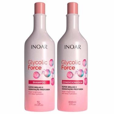 Imagem de Inoar Glycolic Force Kit - Shampoo+ Condicionador, 800ml