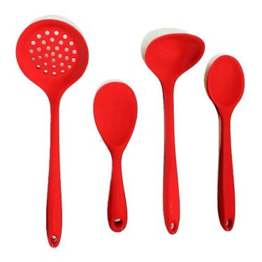 Imagem de Kit Colher,Escumadeira,Concha Colher Em Silicone Unyhome.