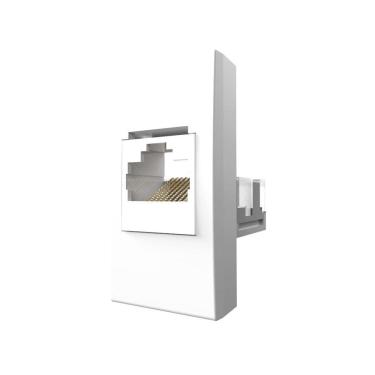 Imagem de Módulo tomada p/ rede de computadores RJ45 Cat. 5e Módulo Pro Alumbra Branco