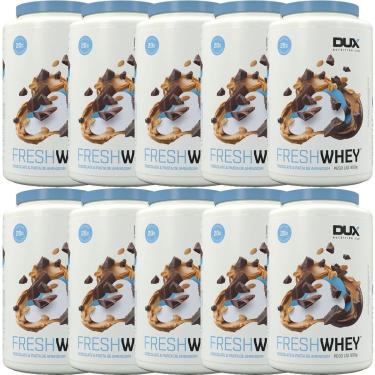 Imagem de Kit 10X Fresh Whey - 900g Chocolate e Pasta de Amendoim - Dux Nutrition-Masculino