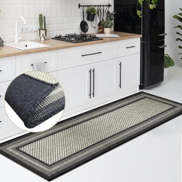 Imagem de 2 Tapete Passadeira Cozinha Antiderrapante 57x180 Js Mol M56