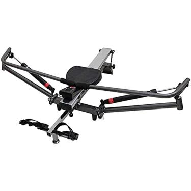 Imagem de Equipamento Home Gym Máquina de Remo Dobrável Equipamento de Exercício Interior Sensação de Vela Realista Controle de Resistência Manual de 8 Níveis para Ginásio em Casa