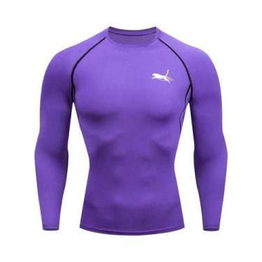 Imagem de Camiseta De Manga Longa Dry Fit Para Homens, Roupas De Fitness, Camise