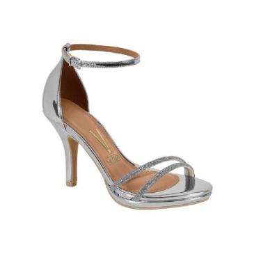 Imagem de Sandalia vizzano salto fino ref 6210.1063.31032 feminino, 36, Prata