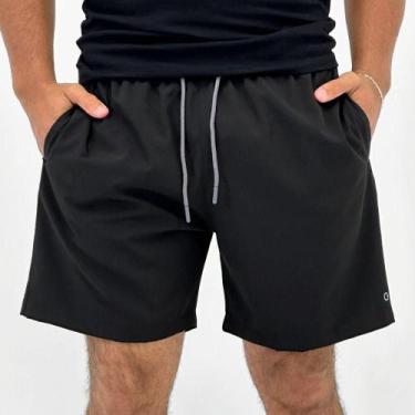 Imagem de Shorts Guilherme Soul Microfibra Masculino, P, Preto