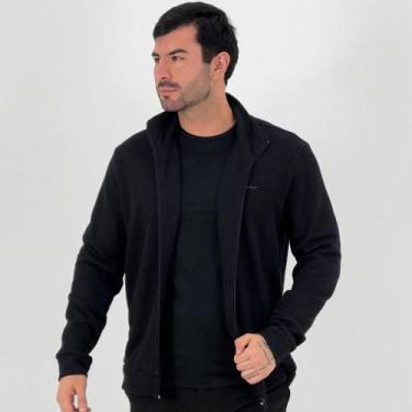 Imagem de Jaqueta Oceano Moletom Gola Alta Masculina, G, Preto