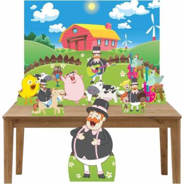 Imagem de Kit Decoração De Festa 7 Peças 150X100 Cm Bita Fazendinha